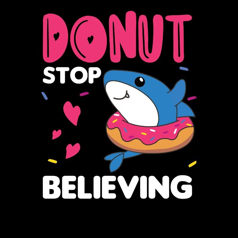 Animaux mignons de drôle de requin en rose beignet