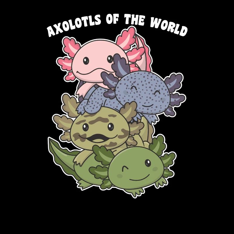 Axolotls du monde animaux mignons Espèces d’axolotls