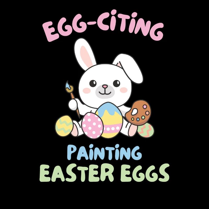 cute bunnies for Easter with Easter eggs bunny