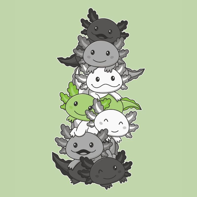 Drapeau Agenre Fierté LGBTQ Mignon Axolotl Stack