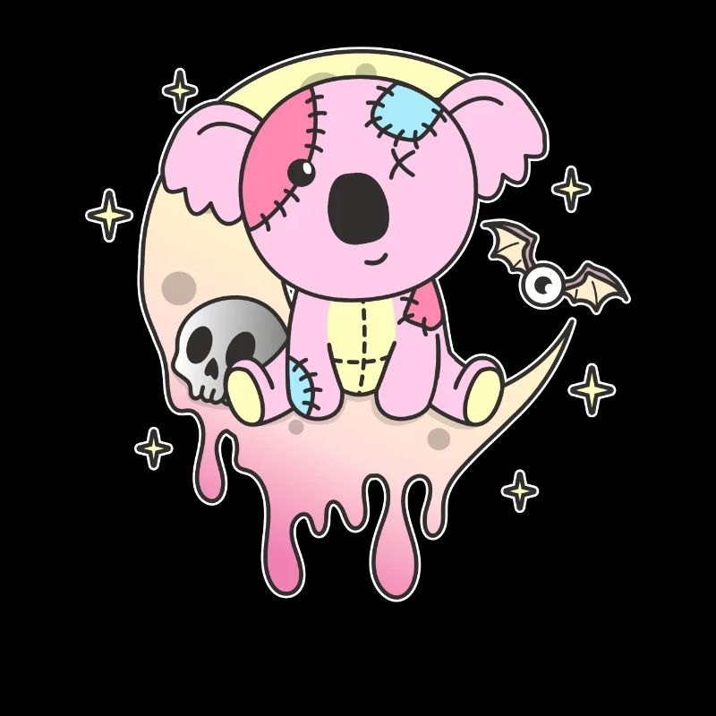 Kawaii Gothic Koala Pastel Gothic Goth