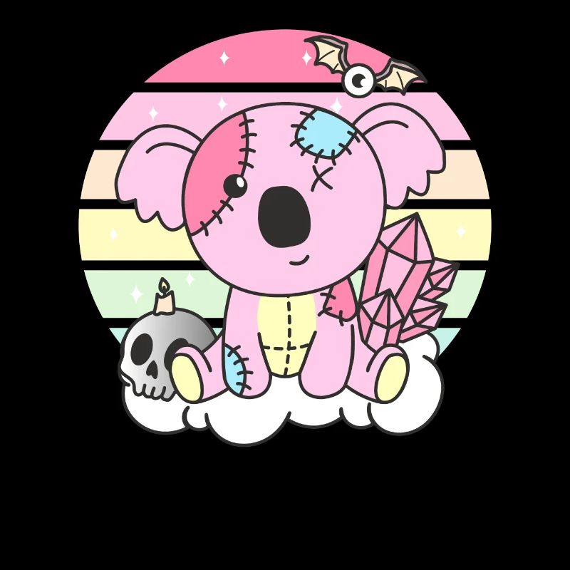 Kawaii Gothic Koala Pastel Gothic Goth