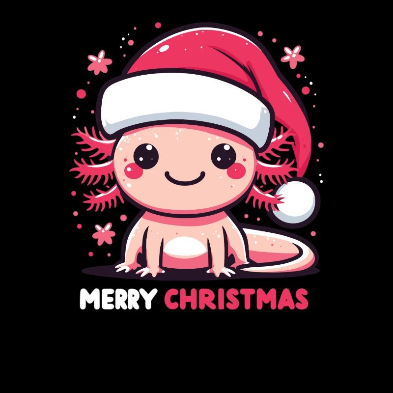Axolotl Noël Axolotls mignons Joyeux Noël