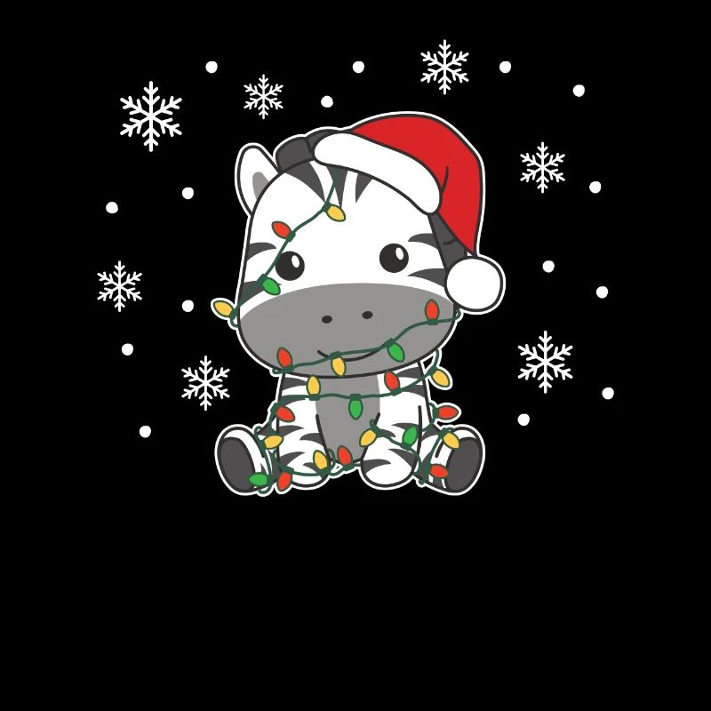 Zebra Christmas Winter Animals Zebra