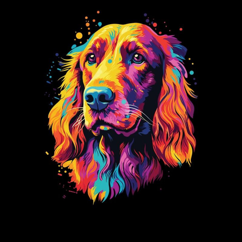 Wasserfarben Farbenfroher Irish Setter
