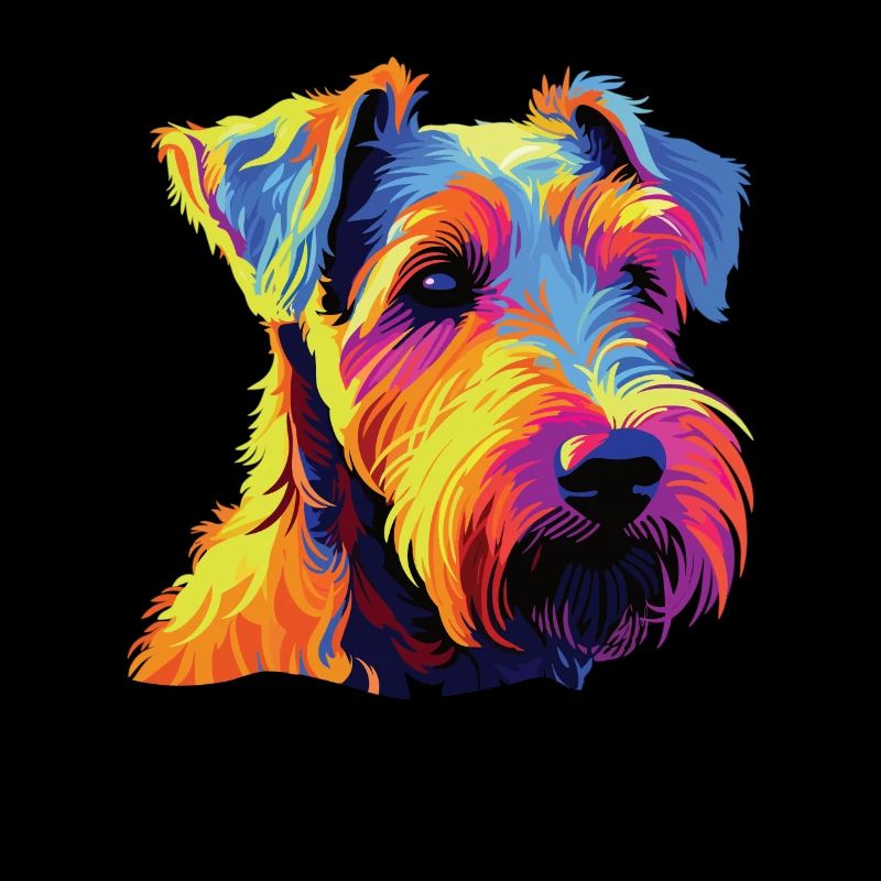 Aquarelle colorée Welsh Terrier