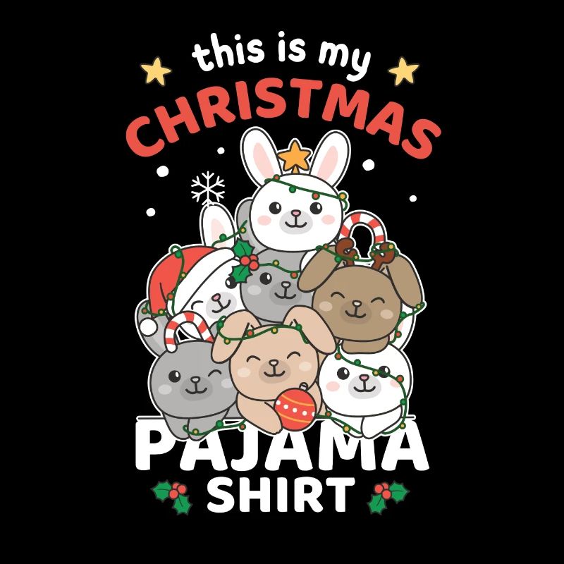Pyjama de Noël lapin de Noël