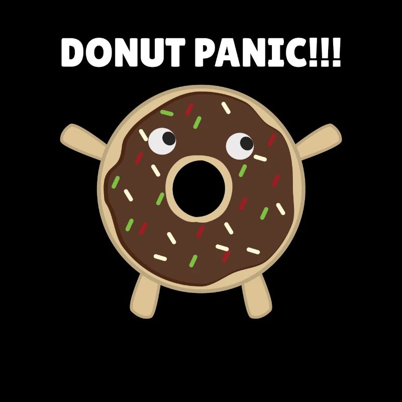 Donut Panic - funny pun with donuts