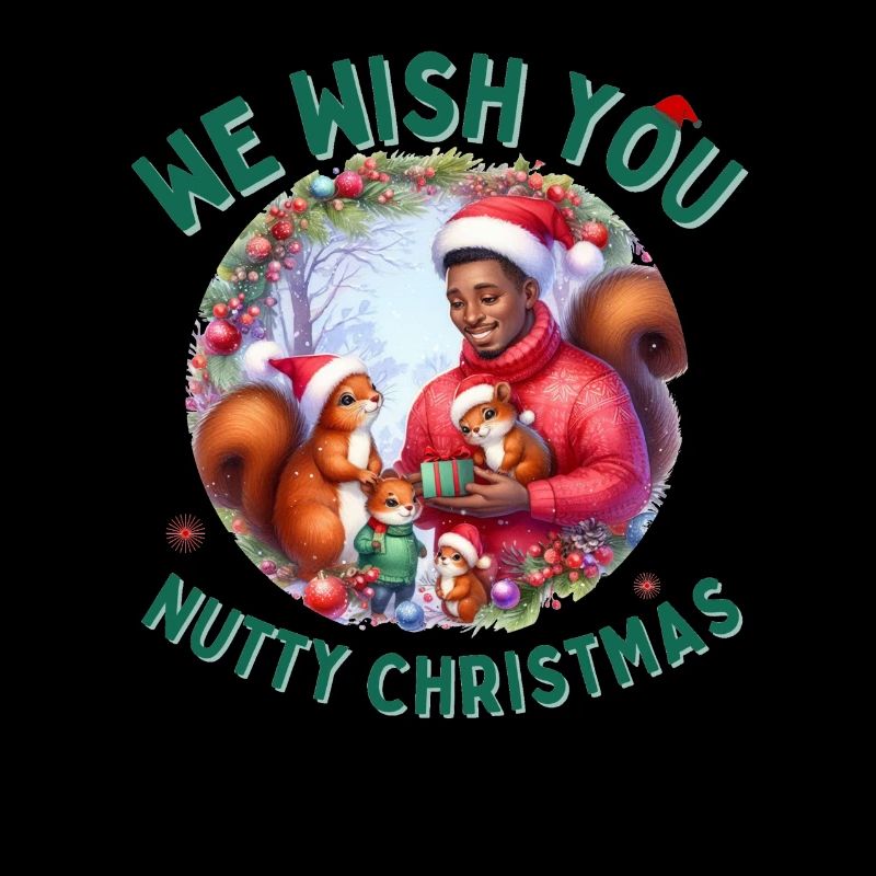 Frohe nussige Weihnachten Eichhörnchen lustige Geschenkidee