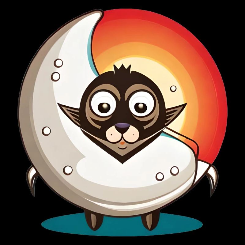 Cat with a moon