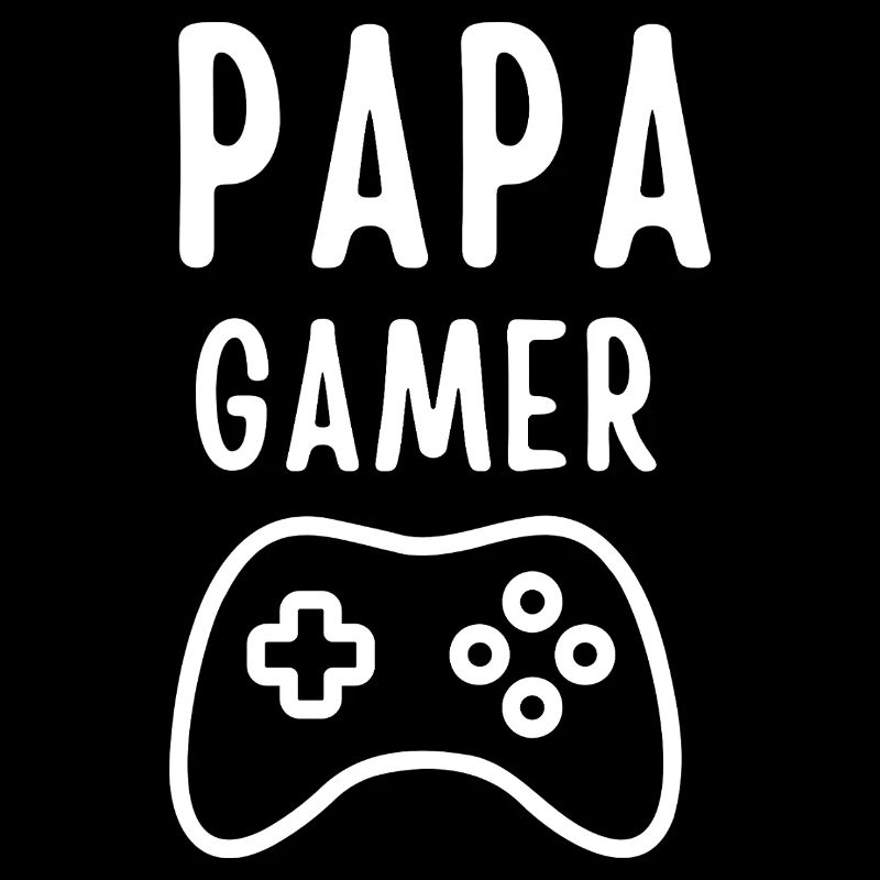 Gaming-Papa mit illustriertem Controller
