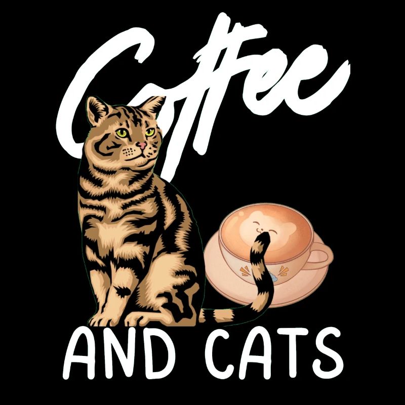 Kaffee und Katzen Hemd