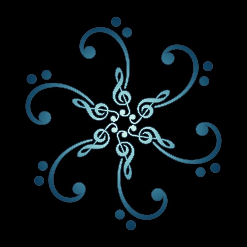 Musique, mandala, clef, clef basse, basse