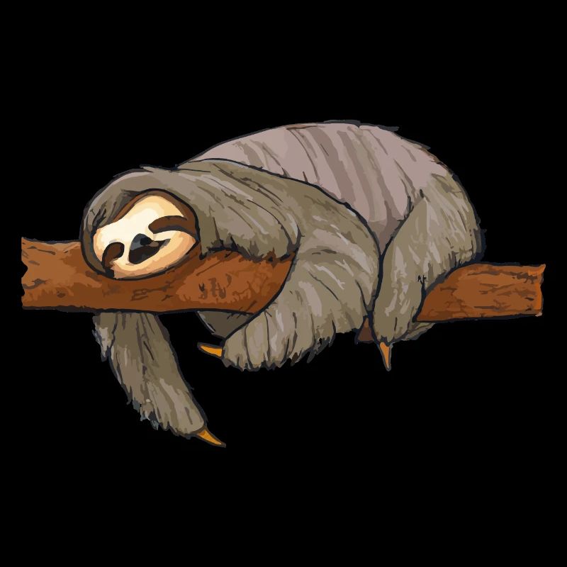 Official sleeping shirt with a sloth on a branch