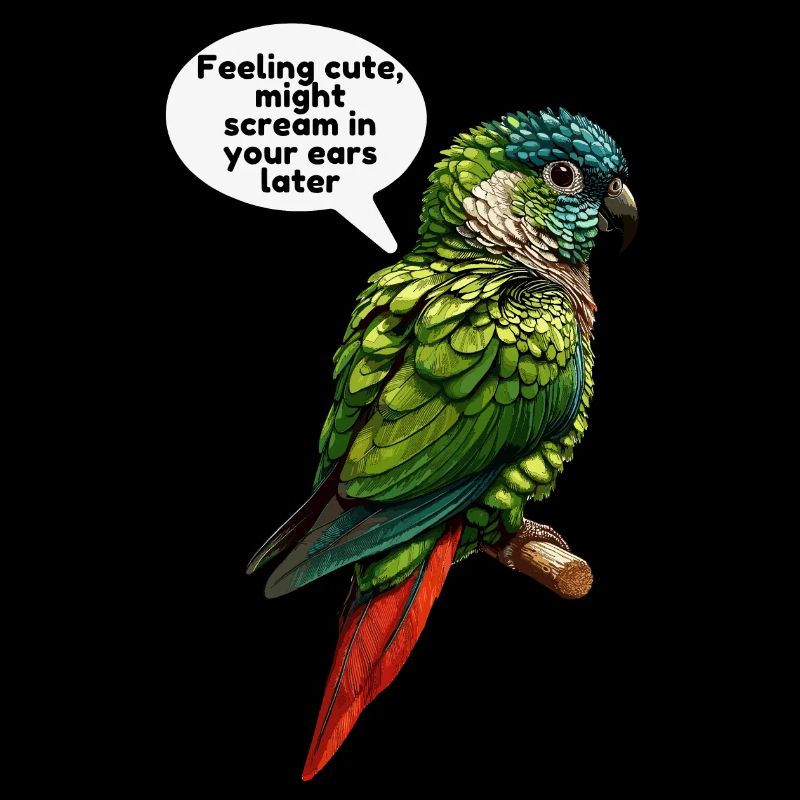 Drôle de conure à joues vertes Perroquet mignon de conure