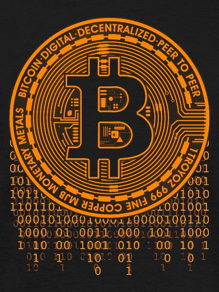 Bitcoin Logo Binärcode