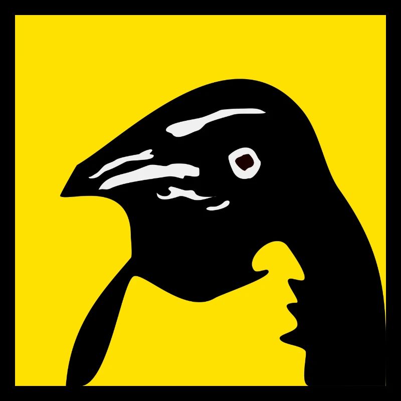 Pingouin rétro vintage