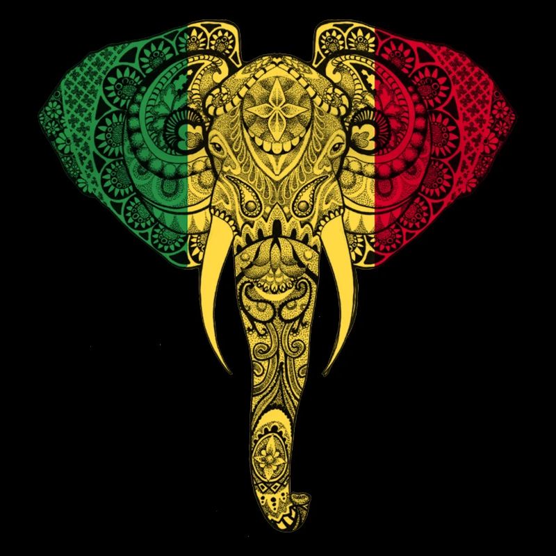 Mali Flag Elephant - Support Mali