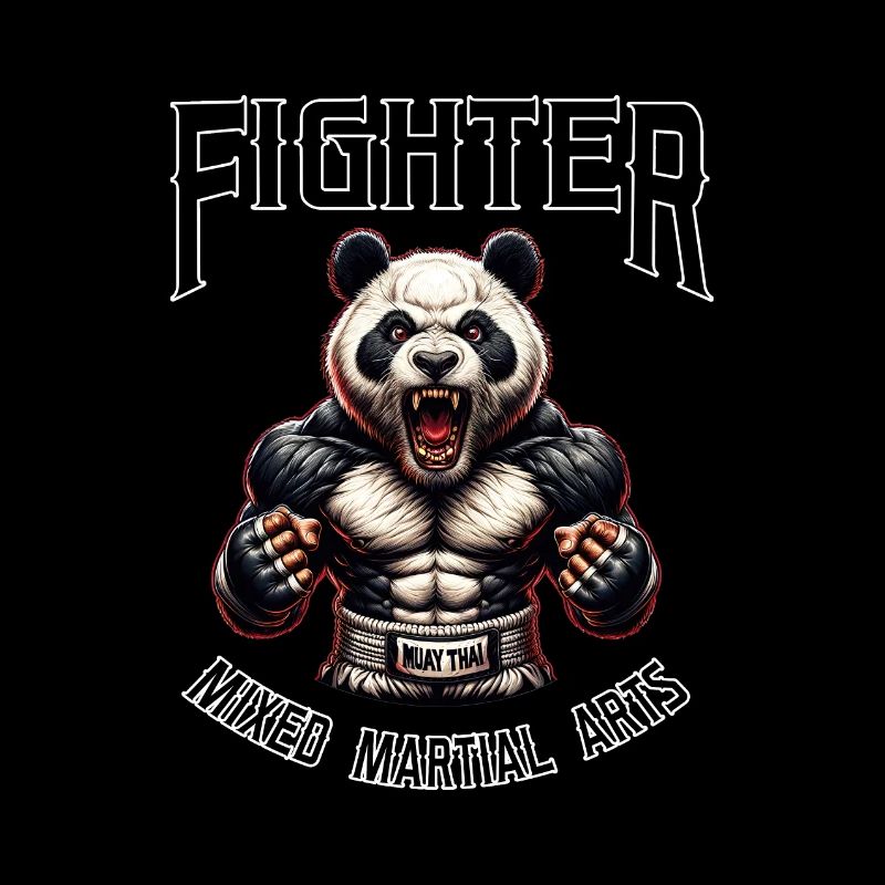 Kämpfer Mixed Martial Arts Panda