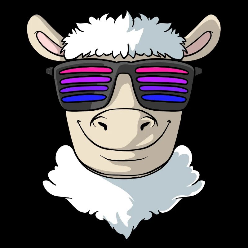 Mouton avec lunettes de soleil collerière