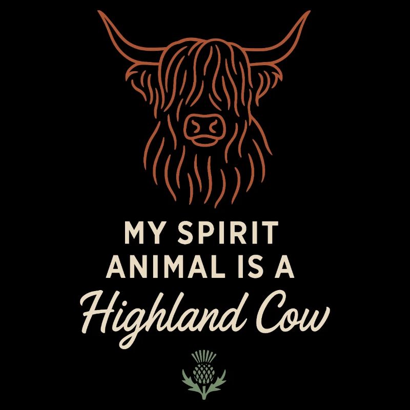 Vache des Highlands Rustique Animal Mignon