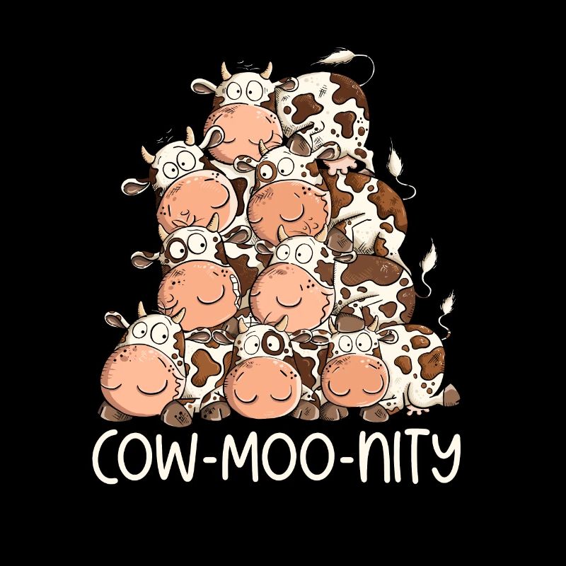 Funny Cow Pile I Coe-MUH-nity Community Pun