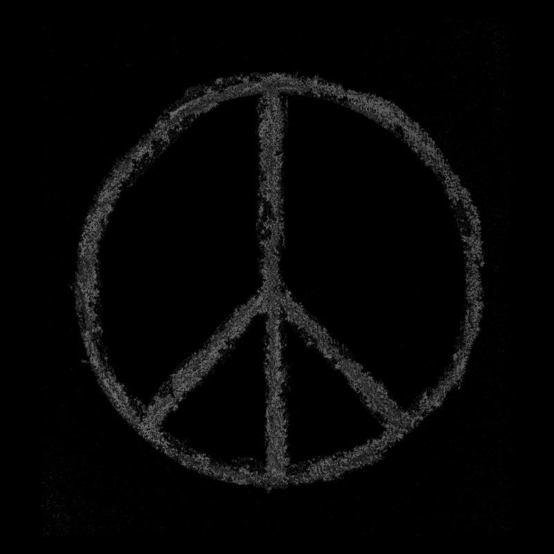 peace print black
