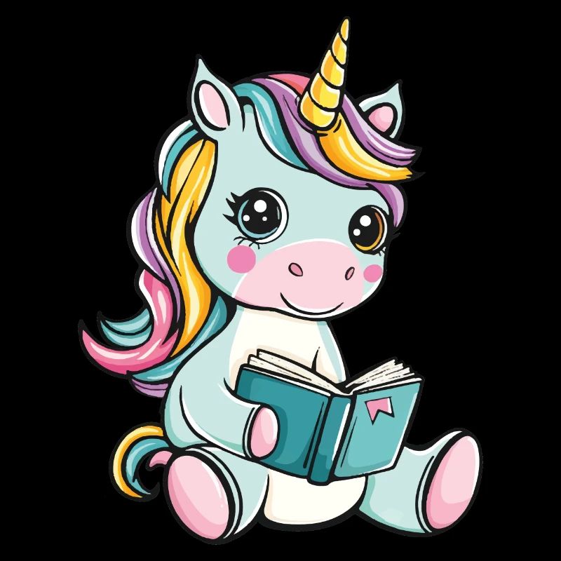 Einhorn mit Buch