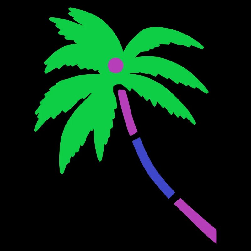 Palme Bunt dreifarbig