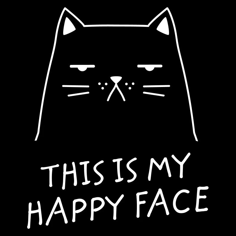 Ceci est mon visage heureux - Cat Face Grumpy Morning