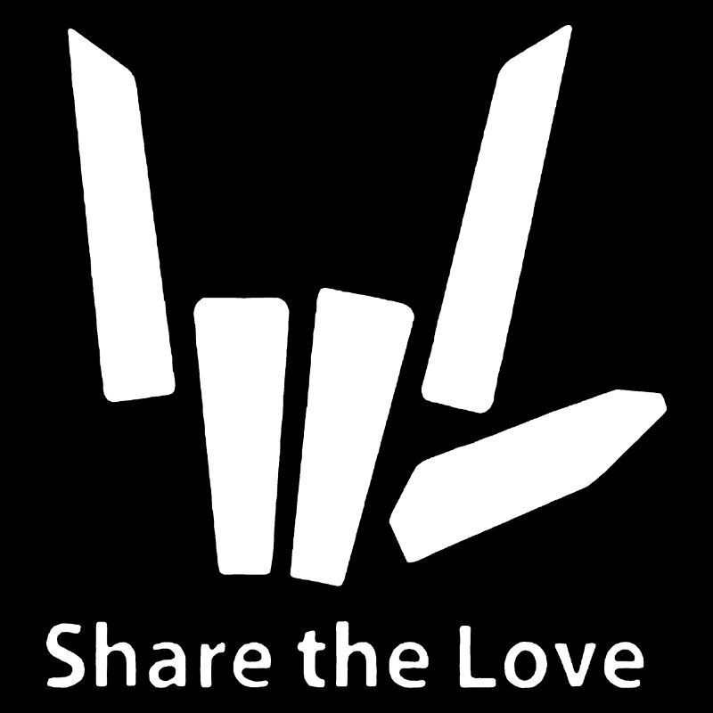 partager le signe de la main amour cool forme drôle