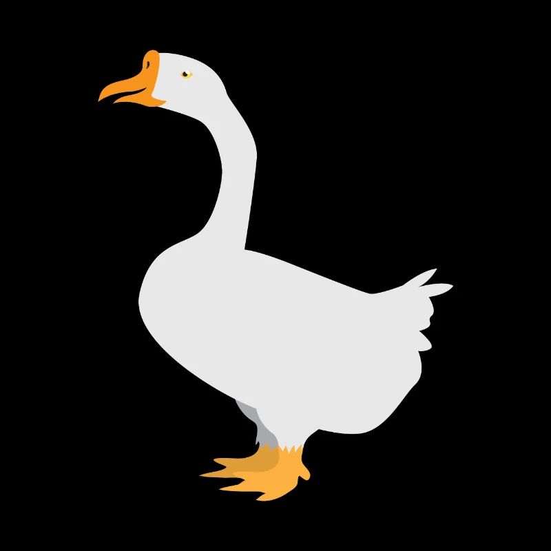 White goose standing