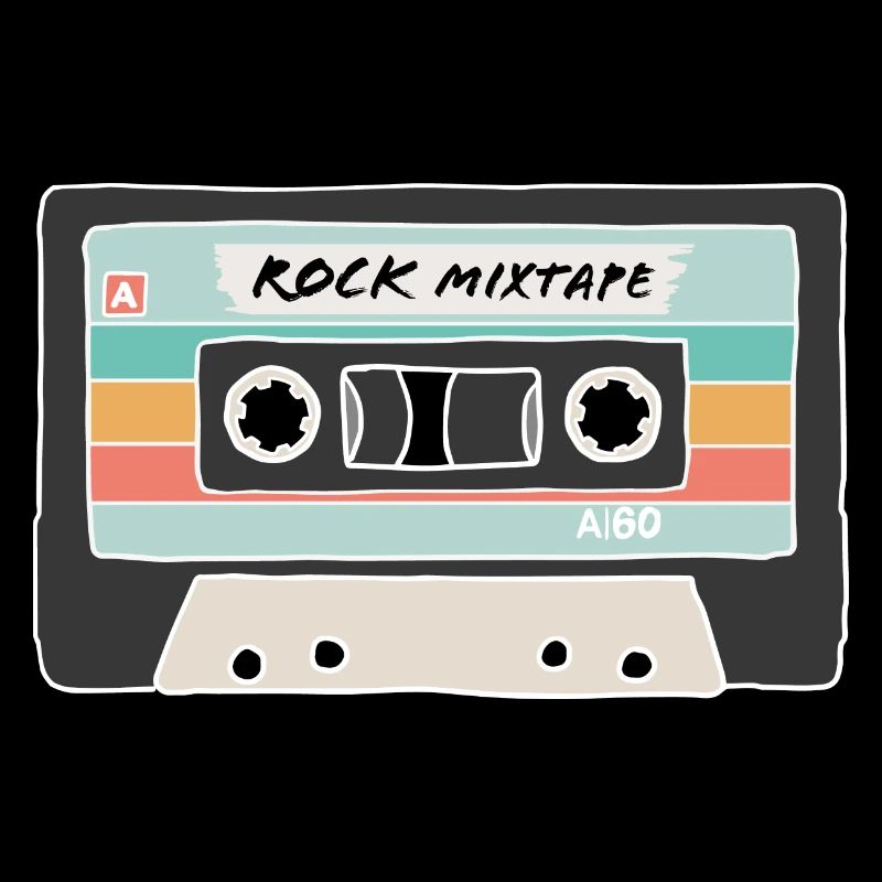 cassette vintage rock mixtape