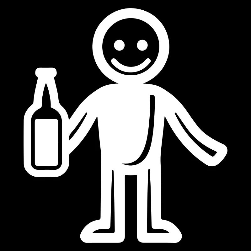 Beer Drinking Party Silhouette