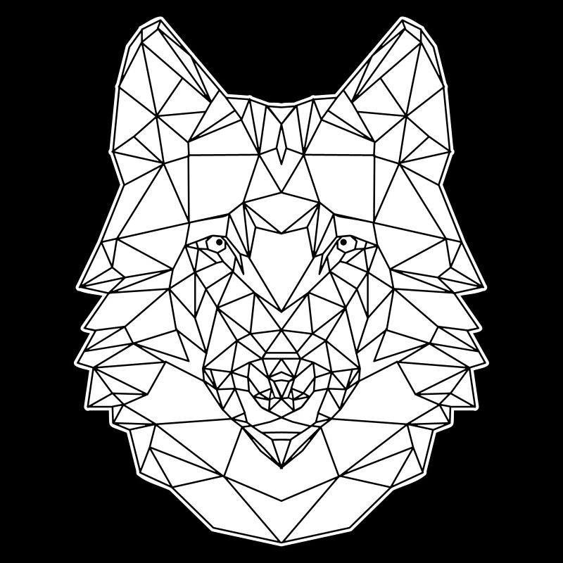 Polygon Wolf animal wilderness Geometisch Wolf's