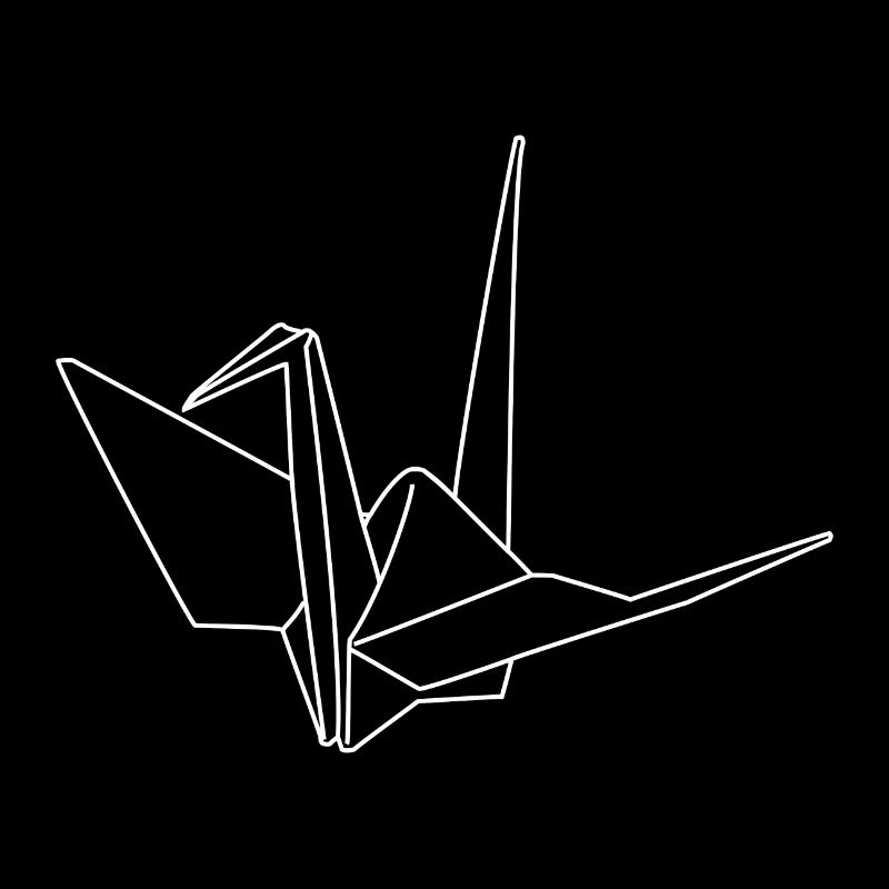 Origami Vogel Schwan Design weiß
