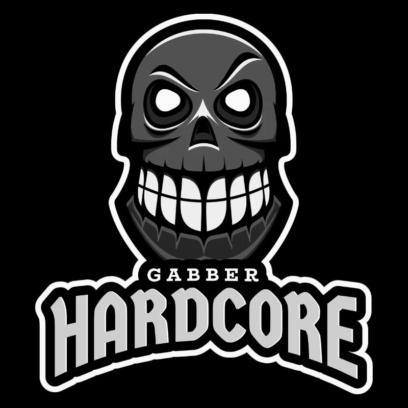 Maison de gabber hardcore avec crâne