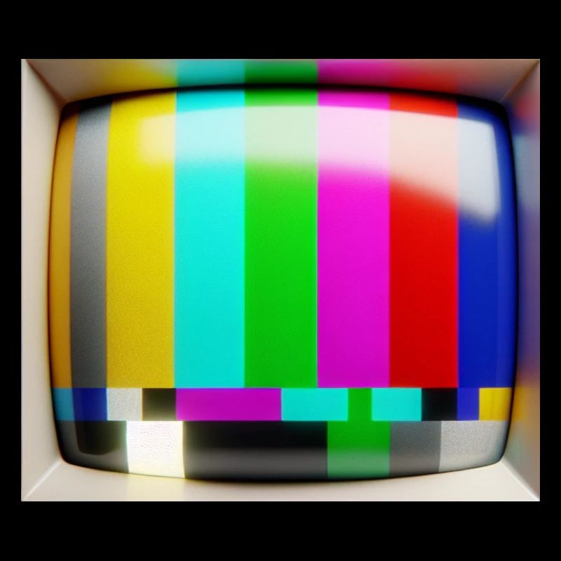 Vintage Retro Test Pattern Old School TV