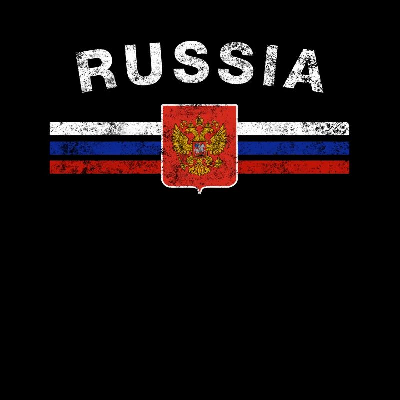 Drapeau russe T-shirt - Drapeau Emblème et Russie russe