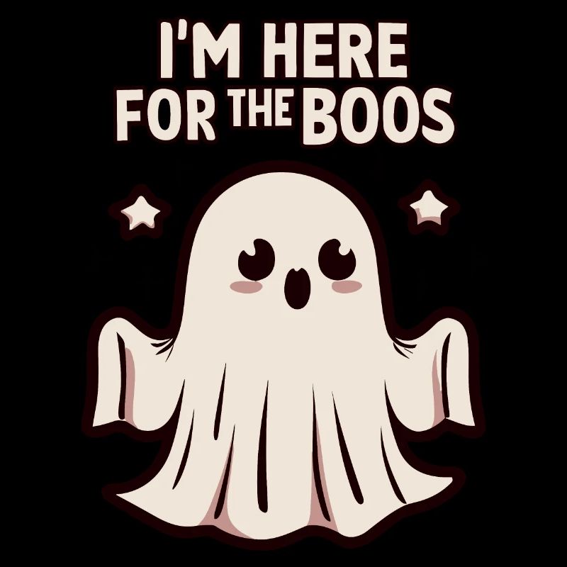 Spooky Cute Kawaii Ghost Design – Im Here For Boos