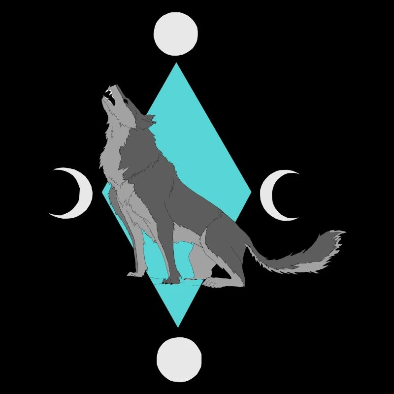 Wolf, Moon, Howling Wolf