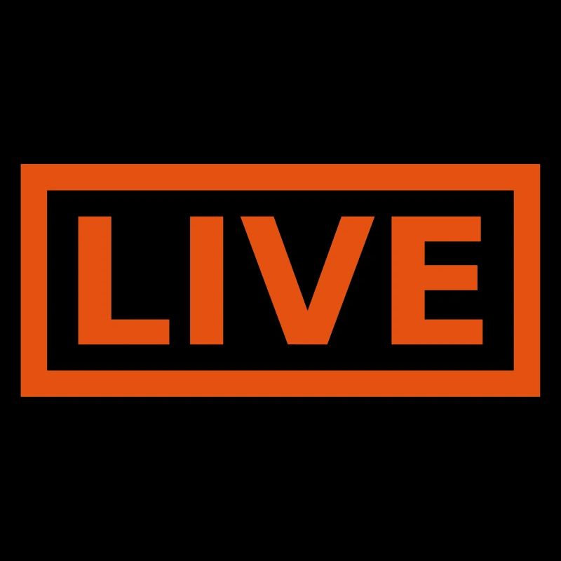 Roter LIVE Schriftzug