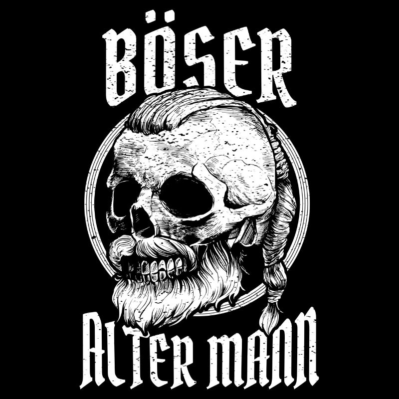 Böser Alter Mann Schädel Spruch Humor Wikinger
