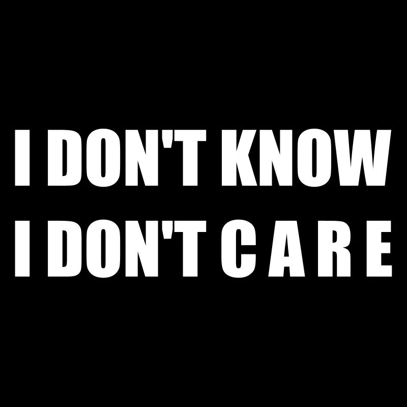 Forme ringarde "IDK IDC"