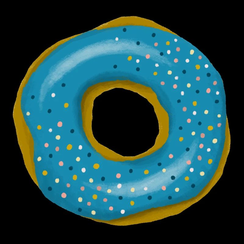 Donut with blue icing and sprinkles
