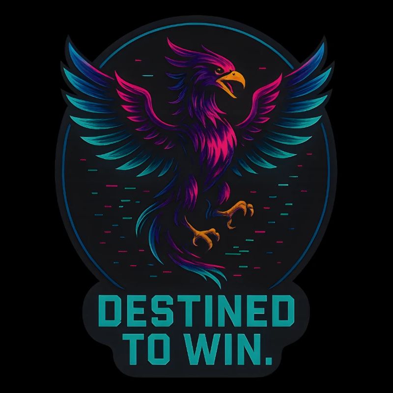 Neon Phoenix – Destiné à gagner – Motivation dans le Retr