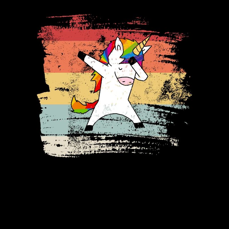 Einhorn Vintage Einhorn Regenbogen Dab Dabben