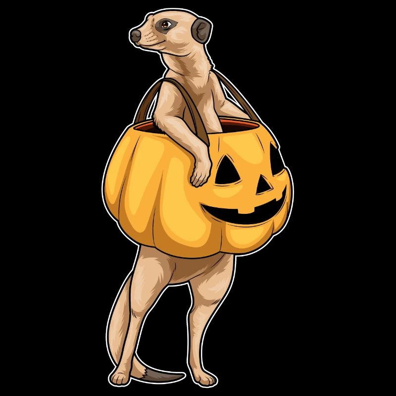 Suricate Halloween Jack O Lanterne