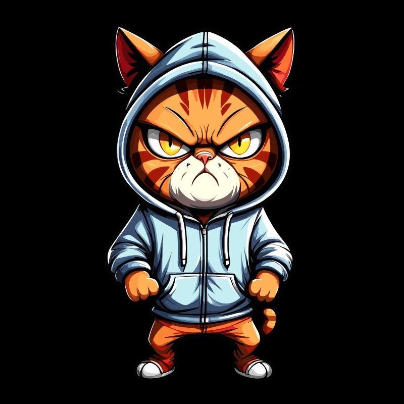 Chat brun avec capuche