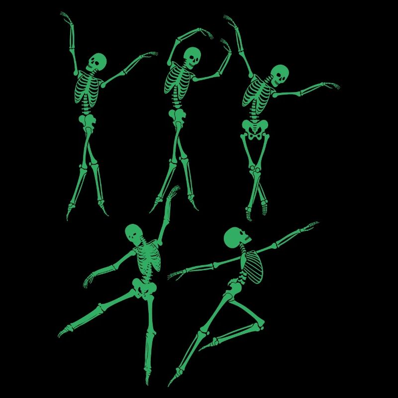 Green Dancing Skeleton